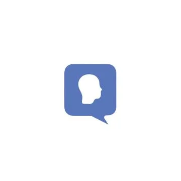 Blue chat head Stock Illustration