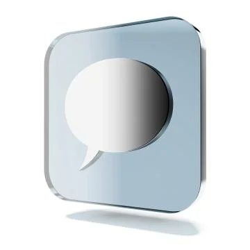 Blue chat icon Stock Illustration