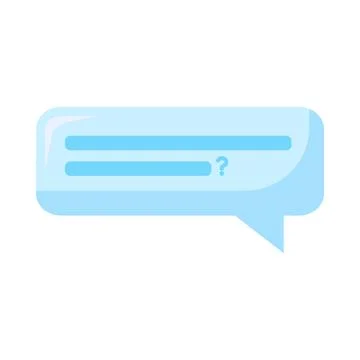 Blue chat message bubble flat illustration イラスト素材