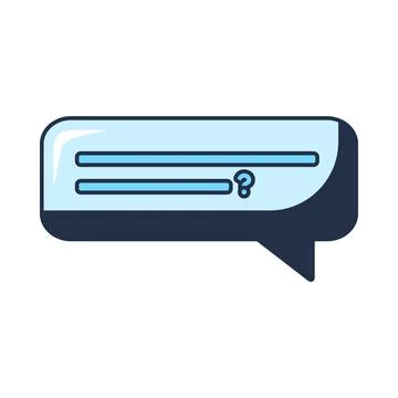 Blue chat message bubble flat illustration 스톡 일러스트