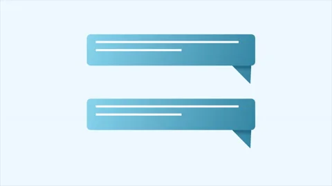 Blue Chatting Message Elements Stock Footage 232197137