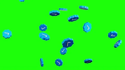 Blue check animation Stock Footage 225419763