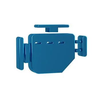 Blue Check engine icon isolated on transparent background. Stock Illustration