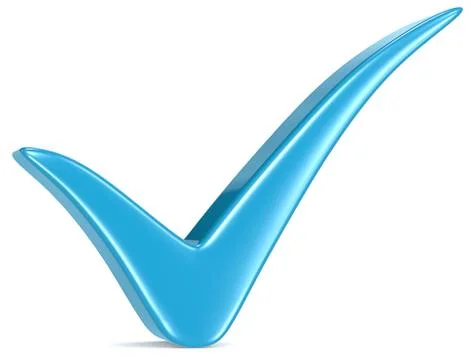 Blue Check Mark. Stock Illustration