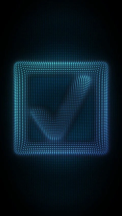 Blue Check Mark Symbol Particle Animation on Dark Background Stock Footage 335595361