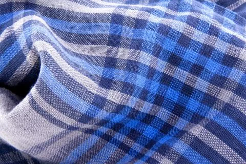 Blue check textile Stock Photos