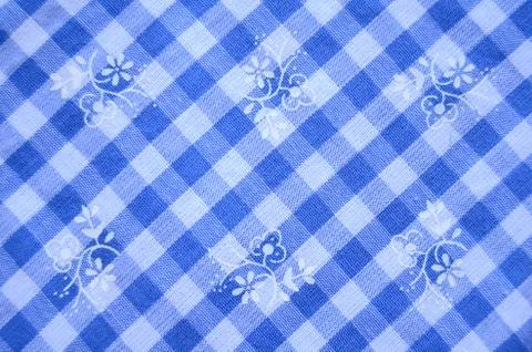 Blue Checked Material Stock-Fotos
