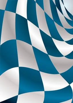 Blue checker Checkered flag background flapping in the wind in blue and wh... Stock Photos