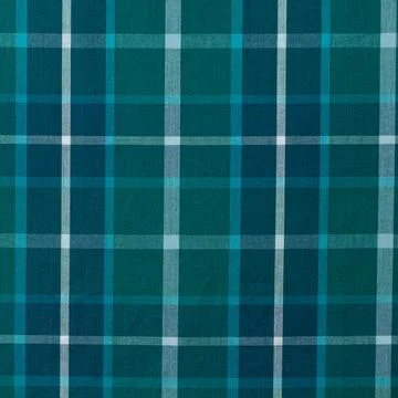 Blue checkered fabric texture background. Scottish tartan plaid pattern Stock Photos