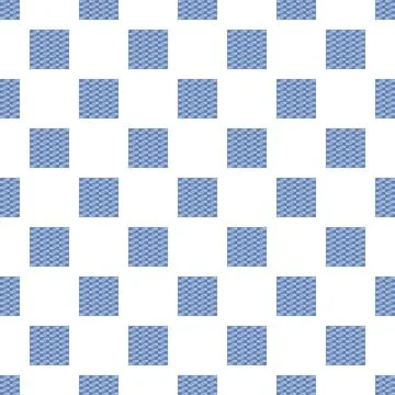 Blue checkered geometric pattern creating a seamless background 스톡 일러스트
