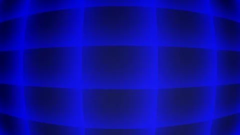 Blue Checkered Grid Pattern with Curved Lens Distortion Effect Stockillustratie
