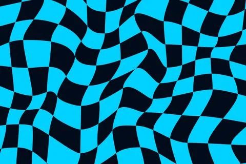 Blue checkered optical illusion background. 库存插图