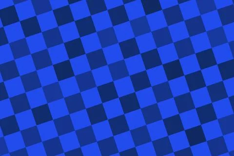 Blue checkered pattern background with small squares Stock Illustration