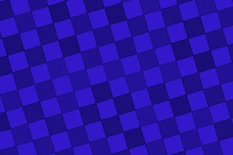 Blue checkered pattern with small squares on dark background Stock Illustration