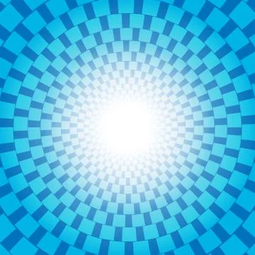 Blue checkered pattern with sun burst vector design for abstract background.. 스톡 일러스트