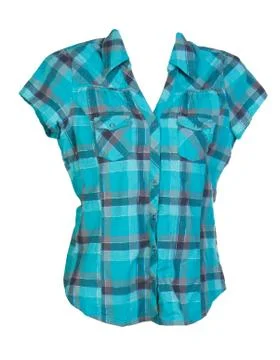 Blue checkered shirt Stock Photos