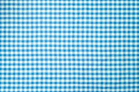 Blue checkered tablecloth background Foto stock