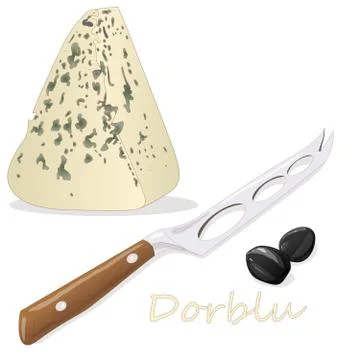Blue cheese collection - dorblu illustration Stock Illustration