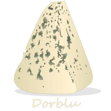 Blue cheese collection - dorblu illustration Stock Illustration