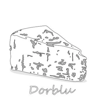 Blue cheese collection - dorblu illustration Stock Illustration