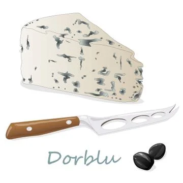 Blue cheese collection - dorblu illustration Stock Illustration
