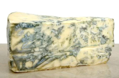 Blue cheese on marble Stock Photos