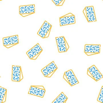 Blue cheese vector seamless pattern Stock Illustration