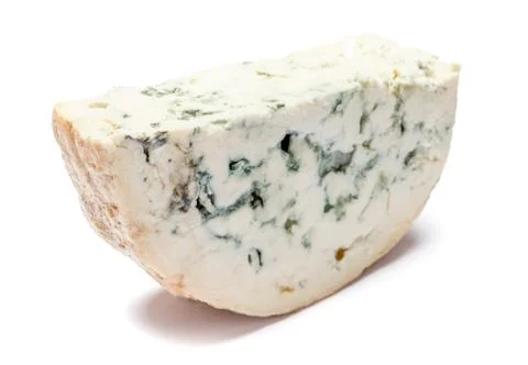 Blue cheese on a white background Stock Illustration