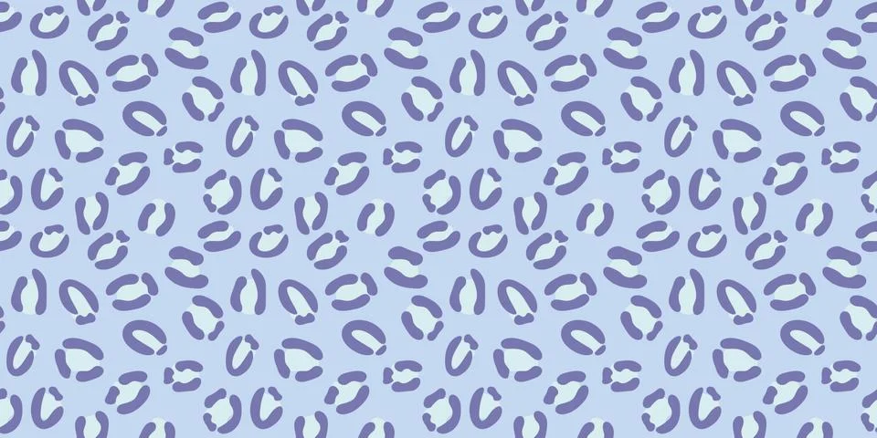 Blue cheetah background, vector leopard print, animal repeat. Illustrazione stock