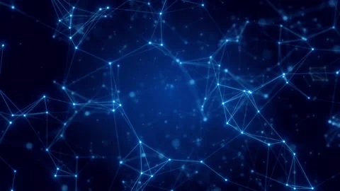 Blue chemistry abstract waves background black Stock Footage 233487172
