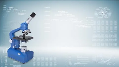Blue chemistry microscope Illustrazione stock