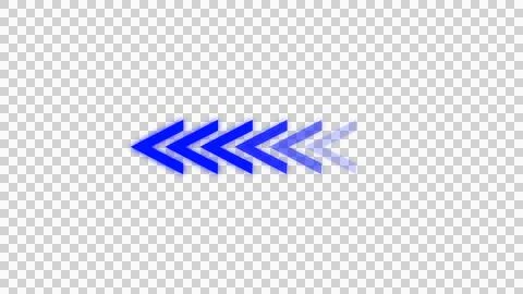 Blue chevron arrows pointing to the right in a gradient isolated on transpa.. 库存插图