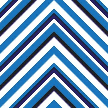 Blue Chevron Diagonal Stripes seamless pattern background Illustrazione stock