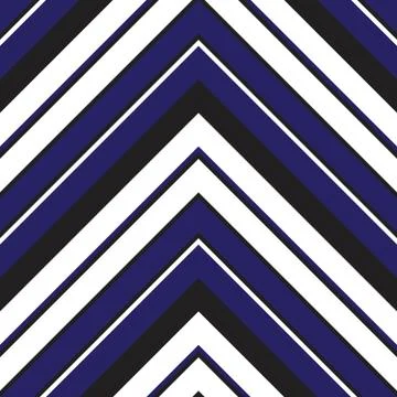 Blue Chevron Diagonal Stripes seamless pattern background Stock Illustration