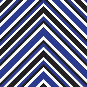 Blue Chevron Diagonal Stripes seamless pattern background Stock Illustration