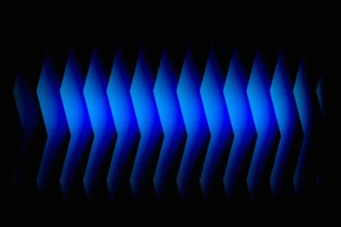 Blue Chevron Glow Pattern Stock Illustration
