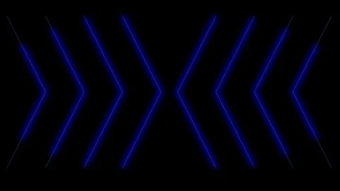 Blue chevron pattern lines on and off seamless loop animation with glow energy. Stock Footage 330310769