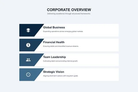 Blue Chevron Process Infographic Card Stock Illustration