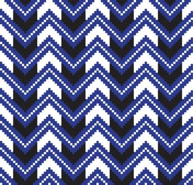 Blue Chevron Seamless Pattern Background 스톡 일러스트