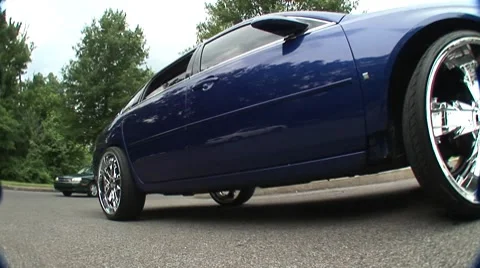 Blue chevy rims Stock Footage 7744862