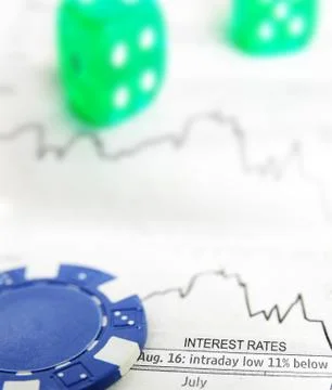 Blue chip interest rate chart Stock Photos