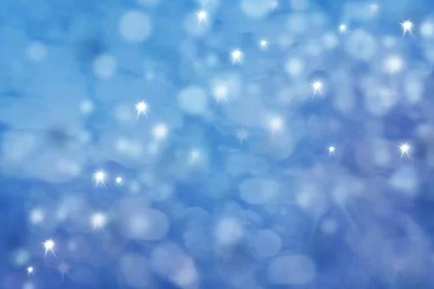 Blue christmas background with beautiful bokeh Stock Photos