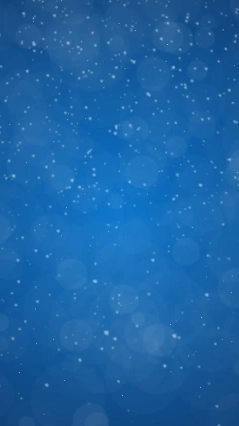 Blue Christmas Background with Falling Snow and Bokeh Particles Animation. Video stock 320394998
