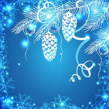 Blue Christmas background Stock Illustration