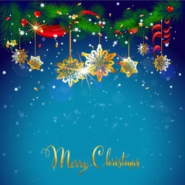 Blue Christmas background Stock Illustration