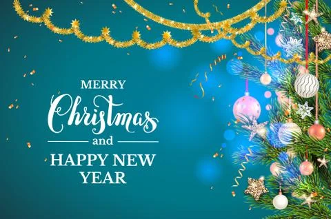 Blue christmas background Stock Illustration