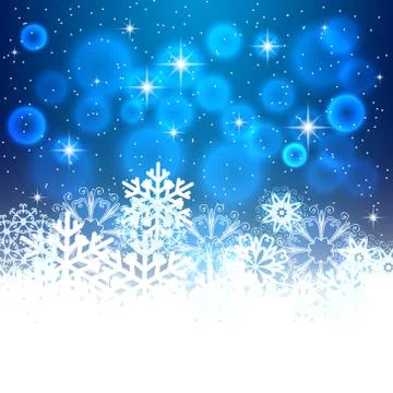 Blue Christmas background with space for text. Stock Illustration