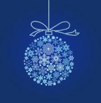 Blue Christmas ball - vector Ilustração Stock