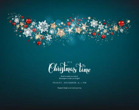 Blue christmas card Stock Illustration