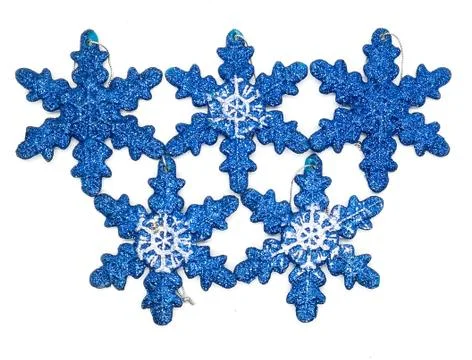 Blue christmas decorations in composition Stock Photos